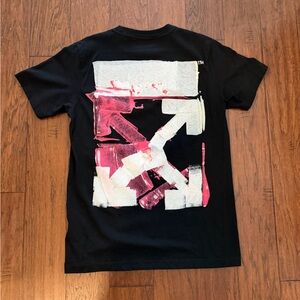 Off-White Black Pink White Graphic Tee